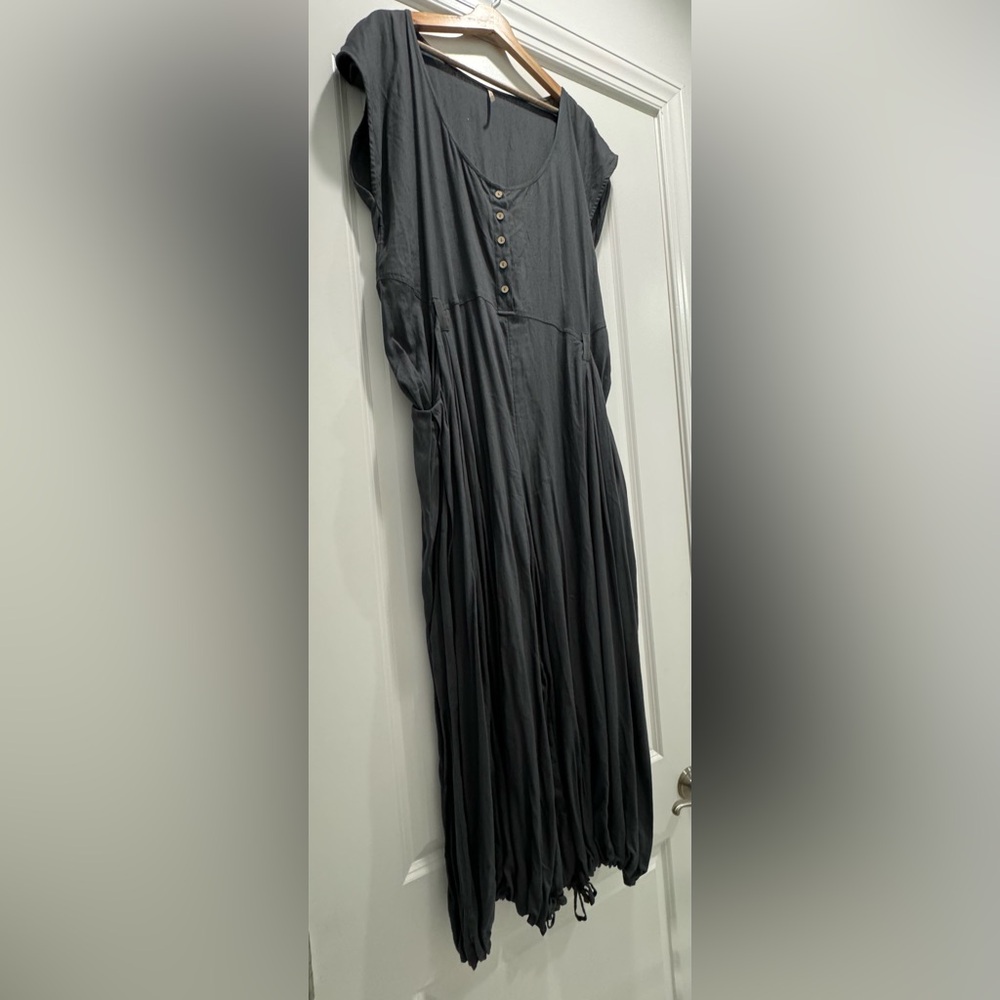 Free People Cap Sleeve Romper Black Size L
